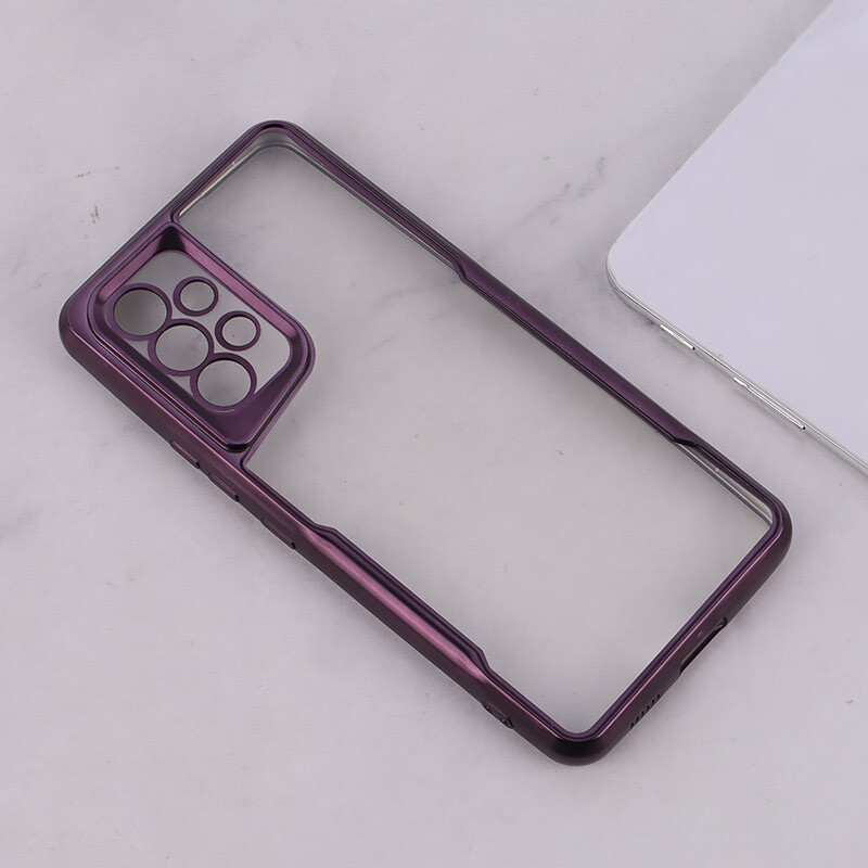 قاب ژله ای شفاف سامسونگ Galaxy A53 5G طرح تیتانیوم محافظ لنزدار