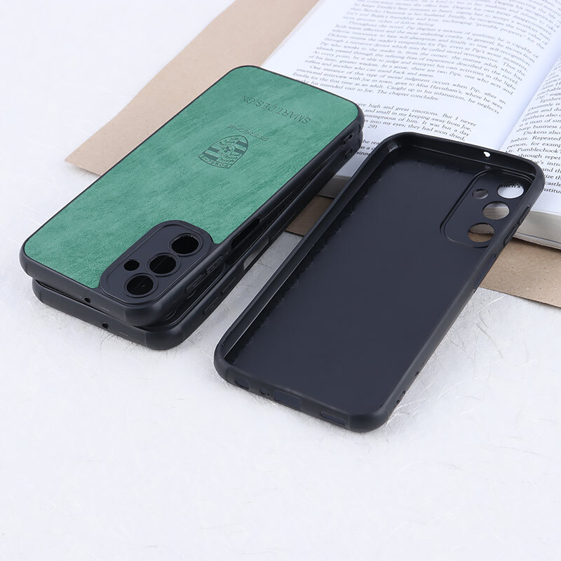 قاب چرمی Smart Design سامسونگ Galaxy A24 4G طرح Porsche محافظ لنزدار