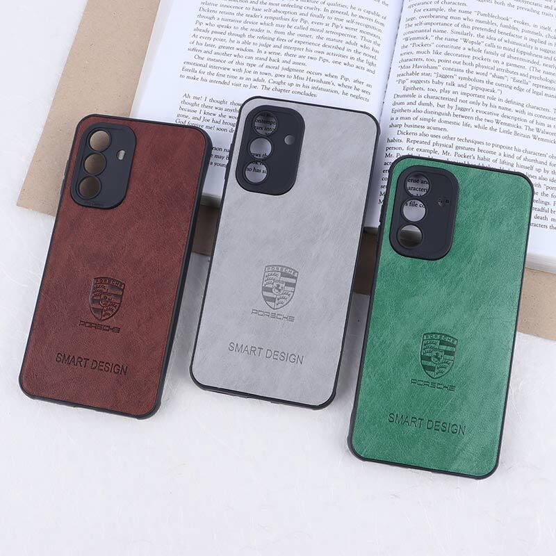 قاب چرمی Smart Design سامسونگ Galaxy A26 طرح Porsche محافظ لنزدار