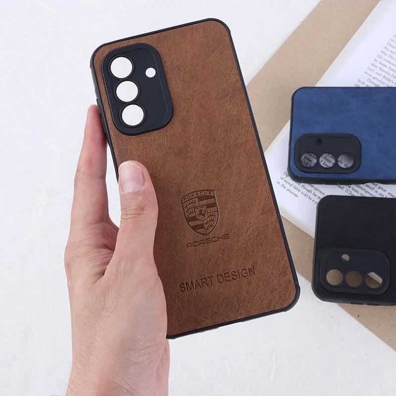 قاب چرمی Smart Design سامسونگ Galaxy A26 طرح Porsche محافظ لنزدار