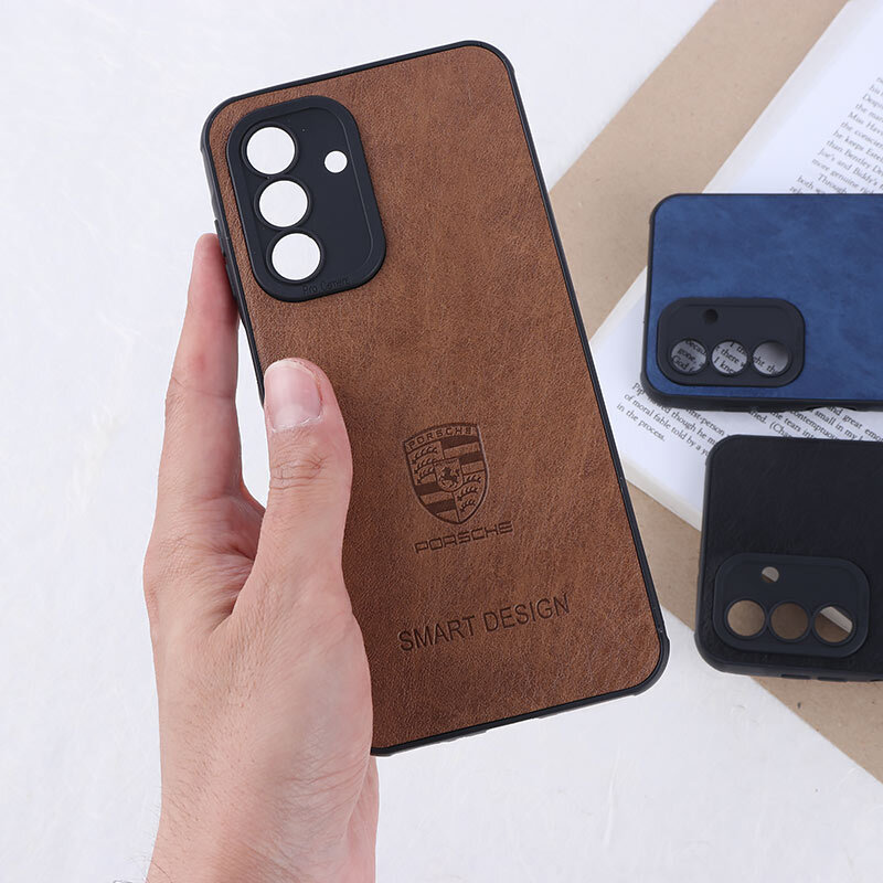 قاب چرمی Smart Design سامسونگ Galaxy A26 طرح Porsche محافظ لنزدار