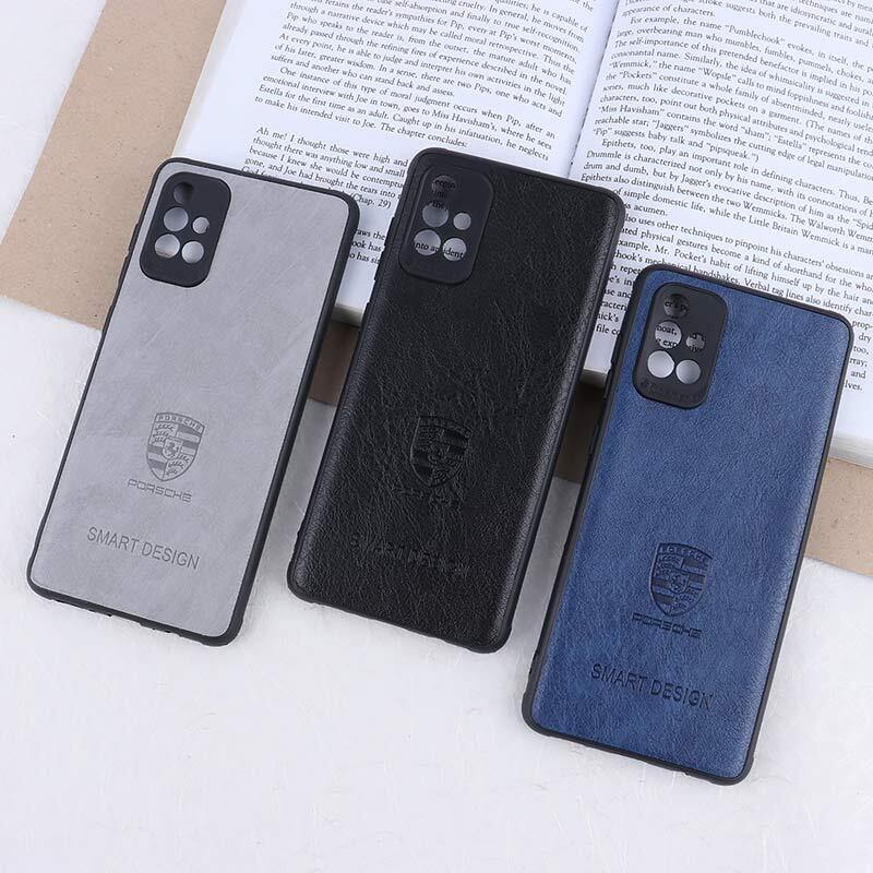 قاب چرمی Smart Design سامسونگ Galaxy A71 طرح Porsche محافظ لنزدار