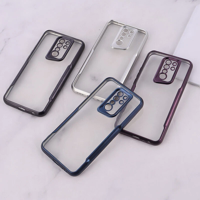 قاب ژله ای شفاف شیائومی Poco M2 طرح تیتانیوم محافظ لنزدار