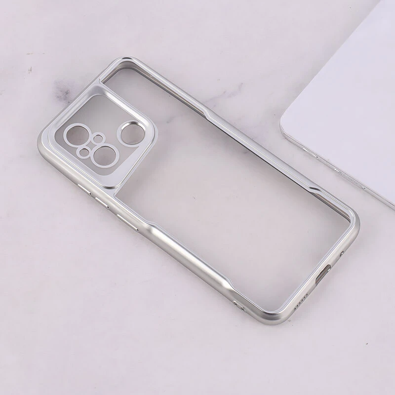 قاب ژله ای شفاف شیائومی Redmi 12C طرح تیتانیوم محافظ لنزدار