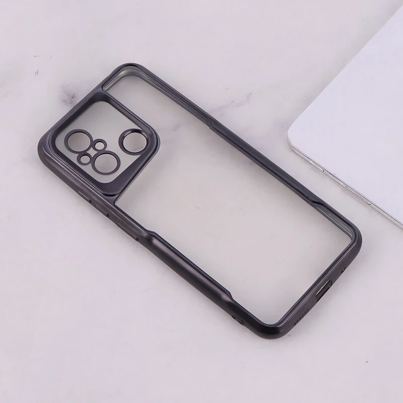 قاب ژله ای شفاف شیائومی Redmi 12C طرح تیتانیوم محافظ لنزدار