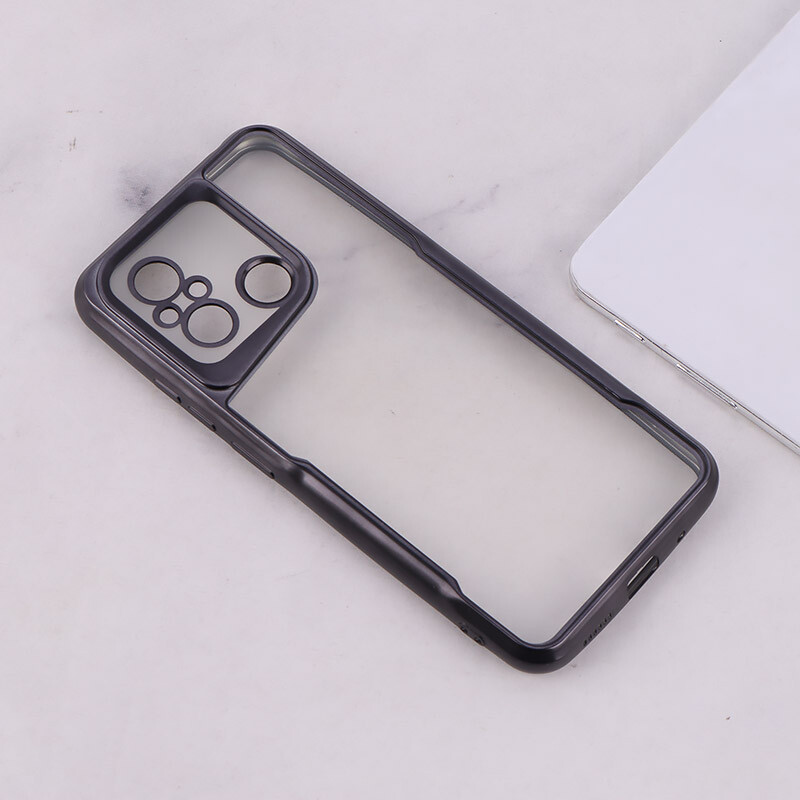 قاب ژله ای شفاف شیائومی Redmi 12C طرح تیتانیوم محافظ لنزدار