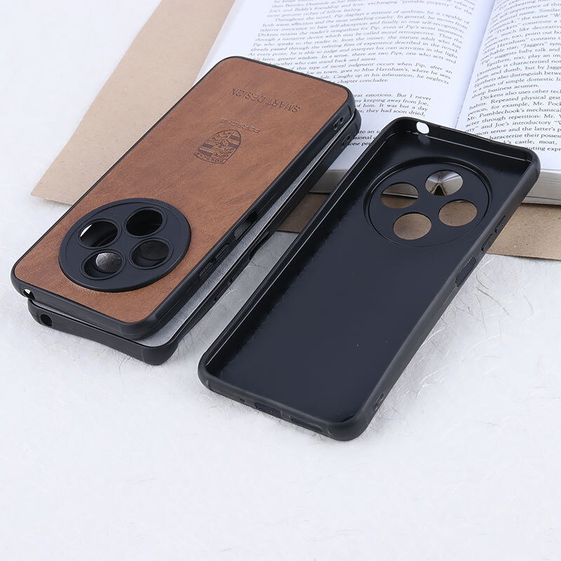 قاب چرمی Smart Design شیائومی Redmi 14C / Poco C75 طرح Porsche محافظ لنزدار