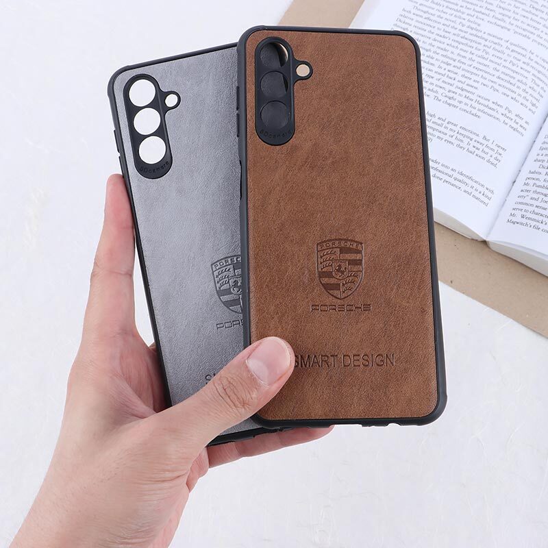 قاب چرمی Smart Design سامسونگ Galaxy A13 5G / A04s طرح Porsche محافظ لنزدار