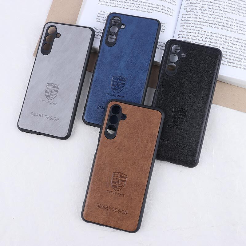 قاب چرمی Smart Design سامسونگ Galaxy A13 5G / A04s طرح Porsche محافظ لنزدار