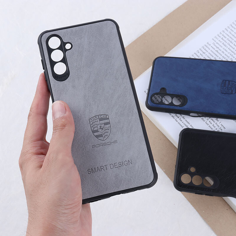 قاب چرمی Smart Design سامسونگ Galaxy A13 5G / A04s طرح Porsche محافظ لنزدار