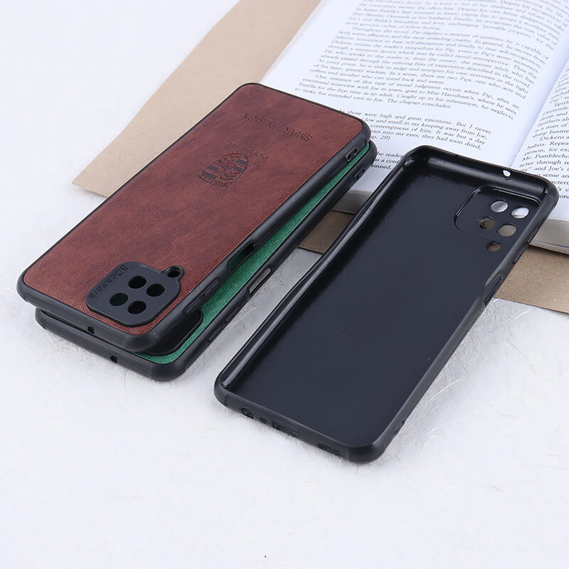 قاب چرمی Smart Design سامسونگ Galaxy A12 / M12 طرح Porsche محافظ لنزدار