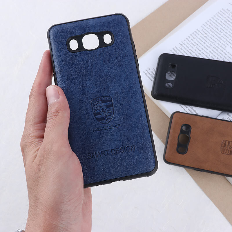 قاب چرمی Smart Design سامسونگ Galaxy J5 2016 طرح Porsche محافظ لنزدار