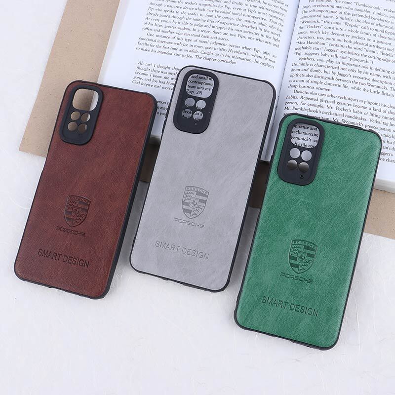 قاب چرمی Smart Design شیائومی Redmi Note 11 / 11S 4G طرح Porsche محافظ لنزدار