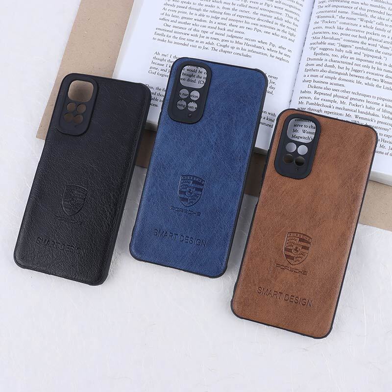 قاب چرمی Smart Design شیائومی Redmi Note 11 / 11S 4G طرح Porsche محافظ لنزدار
