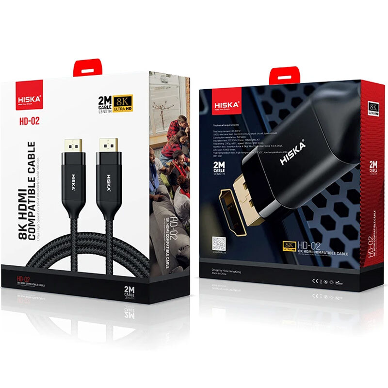 کابل HDMI 8K هیسکا HD-02 طول 2 متر