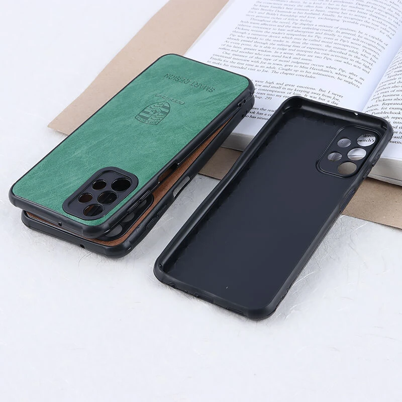 قاب چرمی Smart Design سامسونگ Galaxy A13 4G طرح Porsche محافظ لنزدار