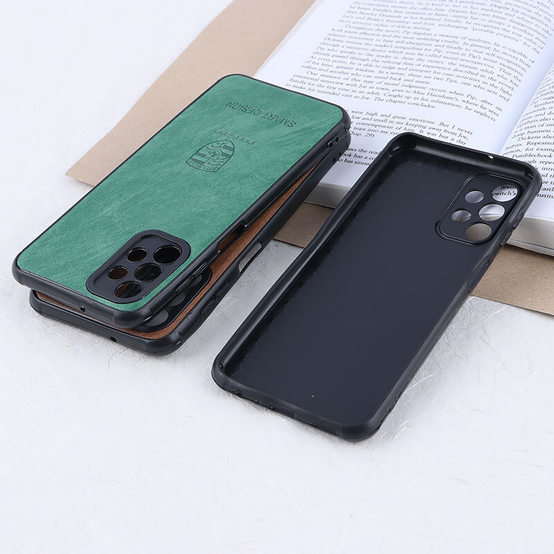 قاب چرمی Smart Design سامسونگ Galaxy A13 4G طرح Porsche محافظ لنزدار