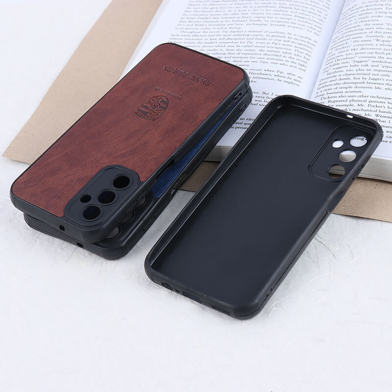 قاب چرمی Smart Design سامسونگ Galaxy A14 4G / A14 5G طرح Porsche محافظ لنزدار