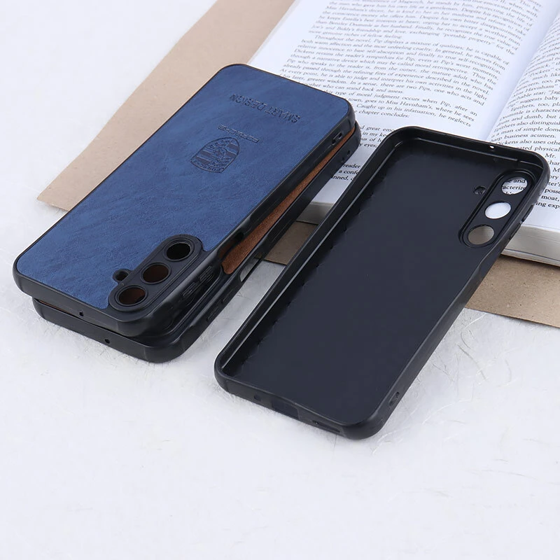 قاب چرمی Smart Design سامسونگ Galaxy A16 4G / A16 5G طرح Porsche محافظ لنزدار