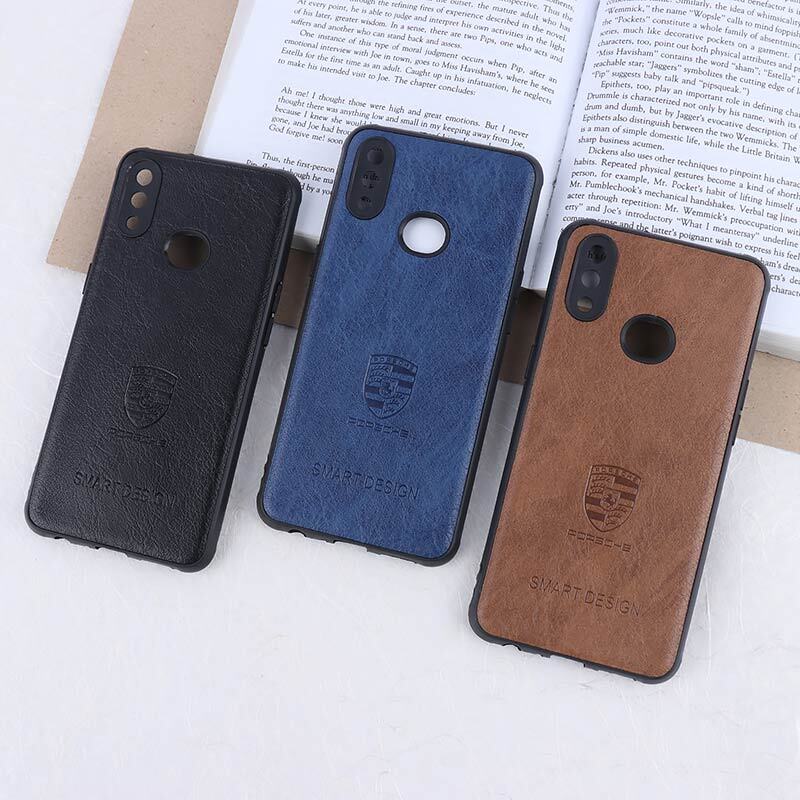 قاب چرمی Smart Design سامسونگ Galaxy A10s طرح Porsche محافظ لنزدار