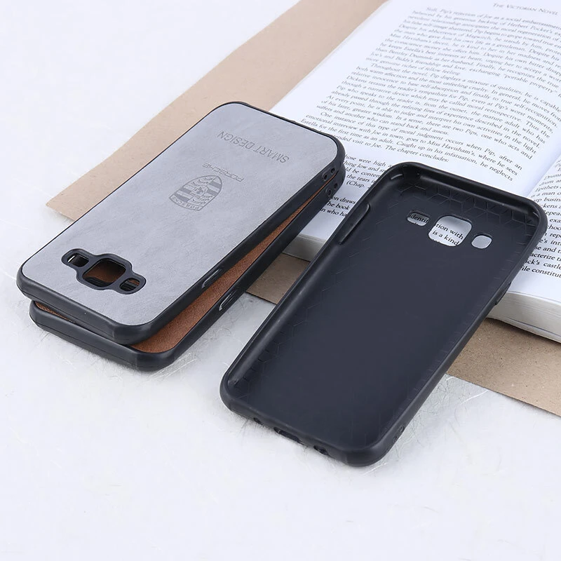 قاب چرمی Smart Design سامسونگ Galaxy J5 2015 طرح Porsche محافظ لنزدار