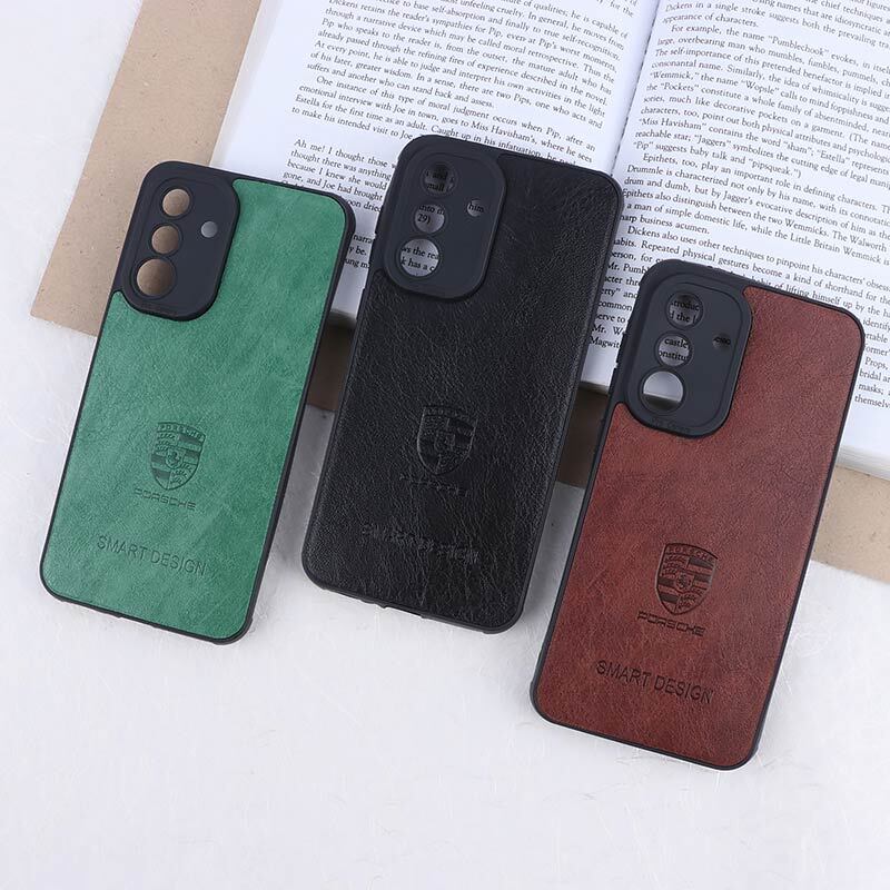 قاب چرمی Smart Design سامسونگ Galaxy A56 طرح Porsche محافظ لنزدار
