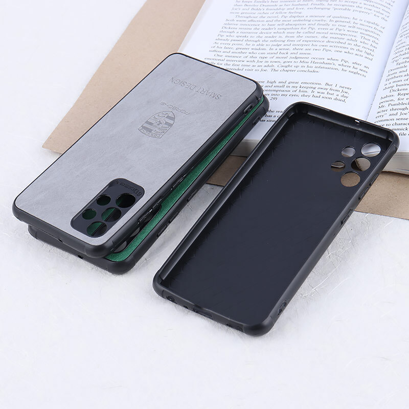 قاب چرمی Smart Design سامسونگ Galaxy A32 4G طرح Porsche محافظ لنزدار