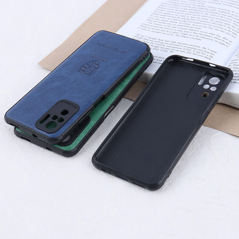 قاب چرمی Smart Design شیائومی Redmi Note 10 4G / 10s طرح Porsche محافظ لنزدار