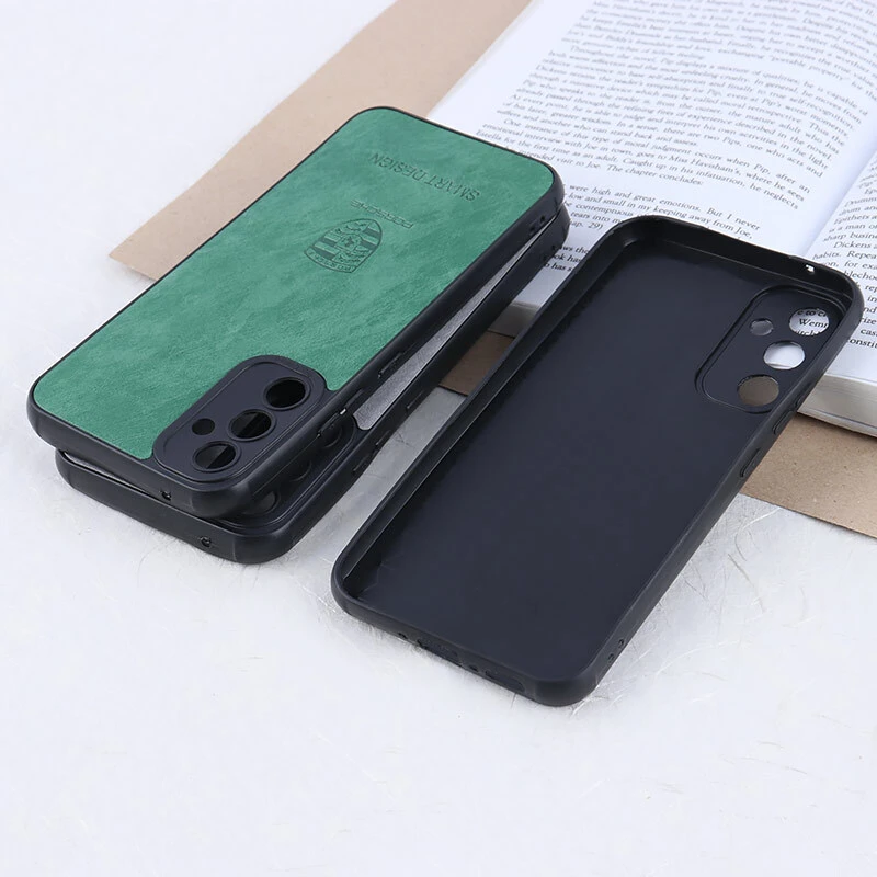 قاب چرمی Smart Design سامسونگ Galaxy A34 طرح Porsche محافظ لنزدار