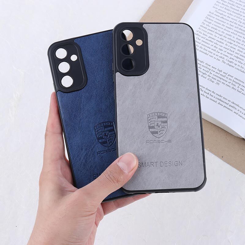 قاب چرمی Smart Design سامسونگ Galaxy A34 طرح Porsche محافظ لنزدار