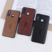 قاب چرمی Smart Design سامسونگ Galaxy A20 / A30 طرح Porsche محافظ لنزدار