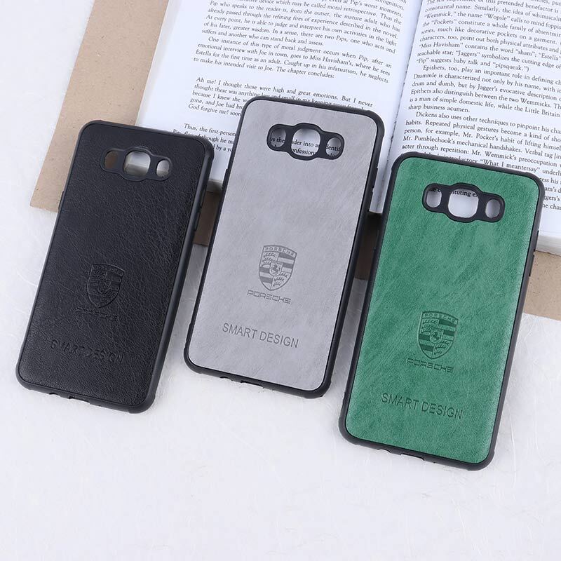 قاب چرمی Smart Design سامسونگ Galaxy J7 2016 طرح Porsche محافظ لنزدار