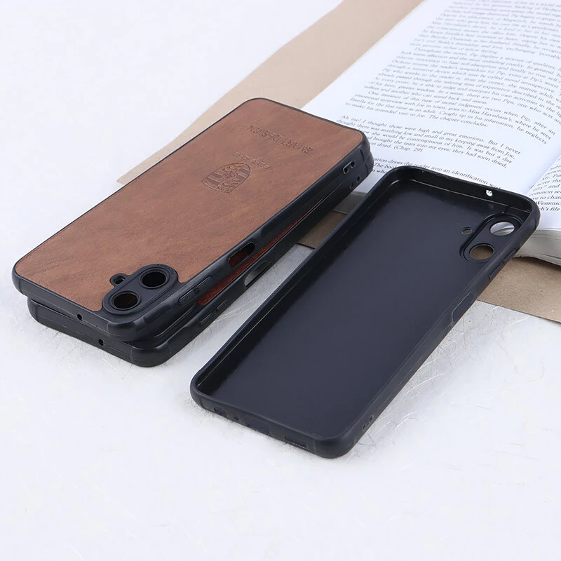 قاب چرمی Smart Design سامسونگ Galaxy A06 طرح Porsche محافظ لنزدار