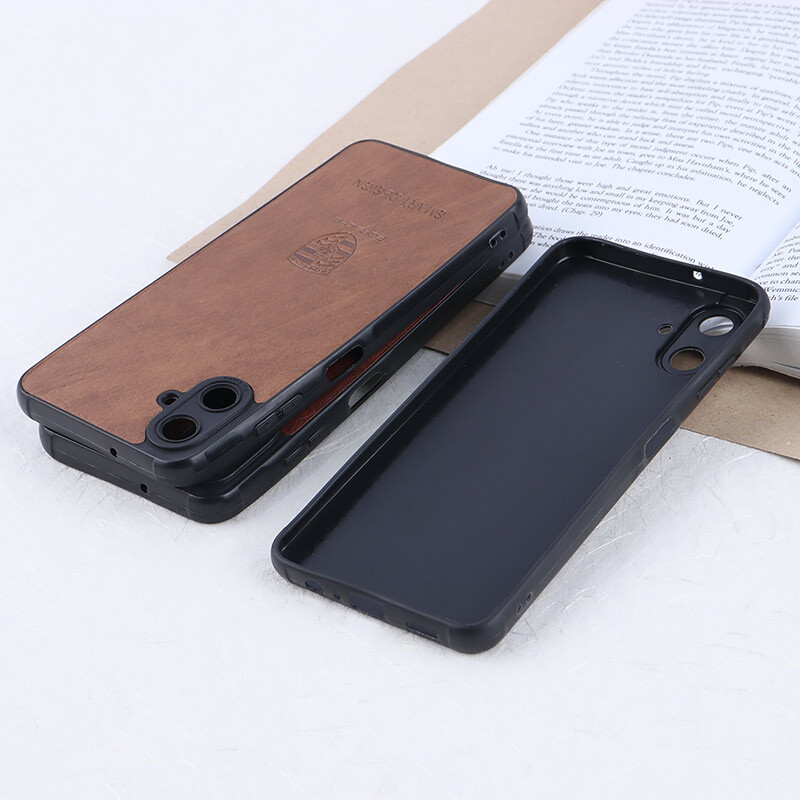 قاب چرمی Smart Design سامسونگ Galaxy A06 طرح Porsche محافظ لنزدار
