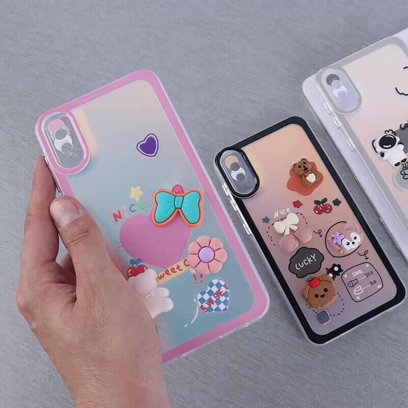 قاب هولوگرامی سامسونگ Galaxy A10 عروسکی برجسته محافظ لنزدار
