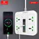 چند راهی 4 خانه ارلدام ES-SC05 با کابل 2 متری + شارژر USB و Type-C
