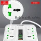 چند راهی 4 خانه ارلدام ES-SC05 با کابل 2 متری + شارژر USB و Type-C