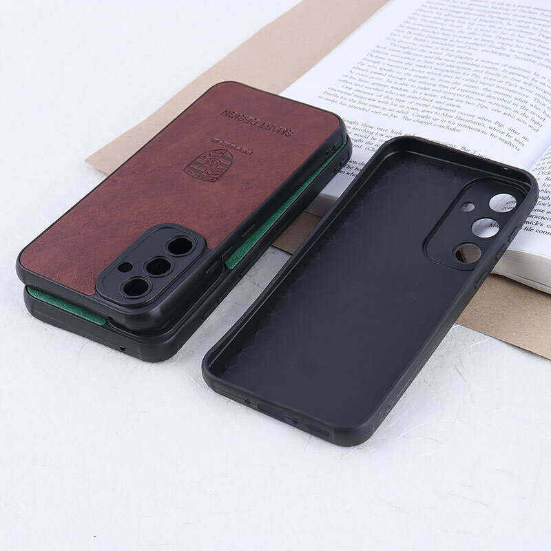 قاب چرمی Smart Design سامسونگ Galaxy A35 طرح Porsche محافظ لنزدار
