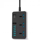 چند راهی 3 خانه ارلدام ES-SC04 با کابل 2 متری + شارژر USB