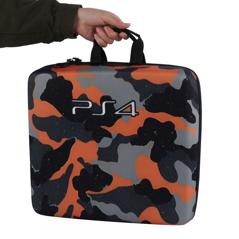 کیف کنسول بازی PS4 طرح چریکی نارنجی طوسی