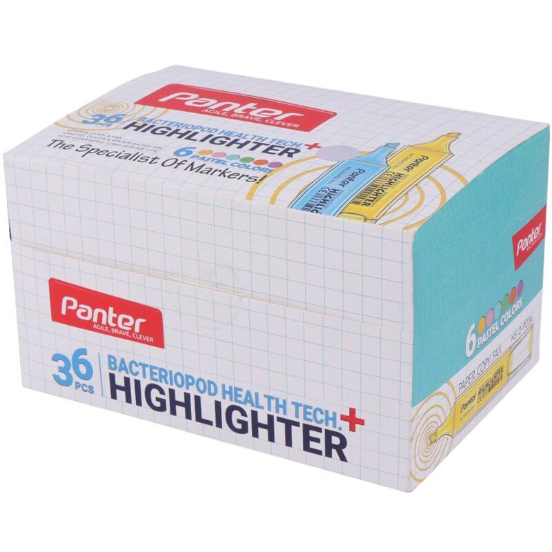 ماژیک هایلایت پاستلی پنتر Panter H512-PD36 بسته 36 عددی