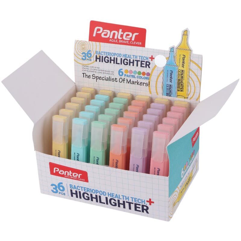 ماژیک هایلایت پاستلی پنتر Panter H512-PD36 بسته 36 عددی