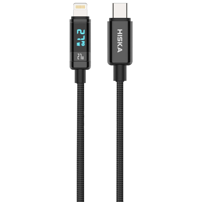 کابل تبدیل فست شارژ Hiska LX-20CL Type-C To Lightning QC3.0 PD 27W 1m