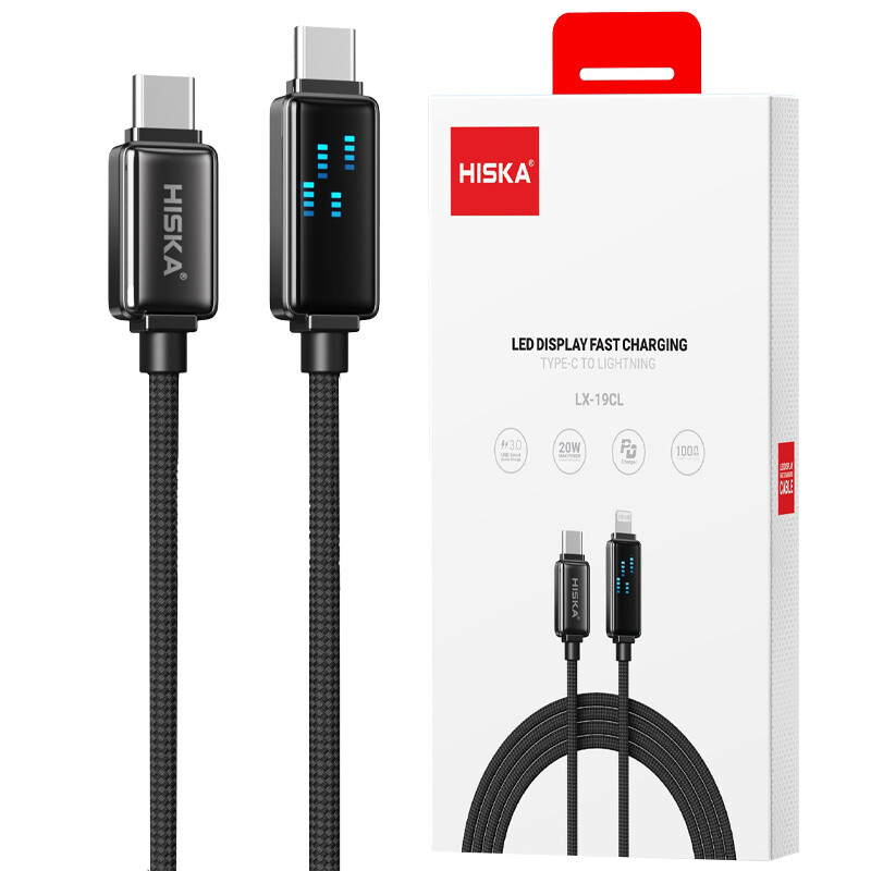 کابل تبدیل فست شارژ Hiska LX-19CC Type-C to Type-C QC3.0 PD 60W 1m