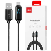 کابل تایپ سی فست شارژ Hiska LX-19AC QC3.0 PD 66W 1m
