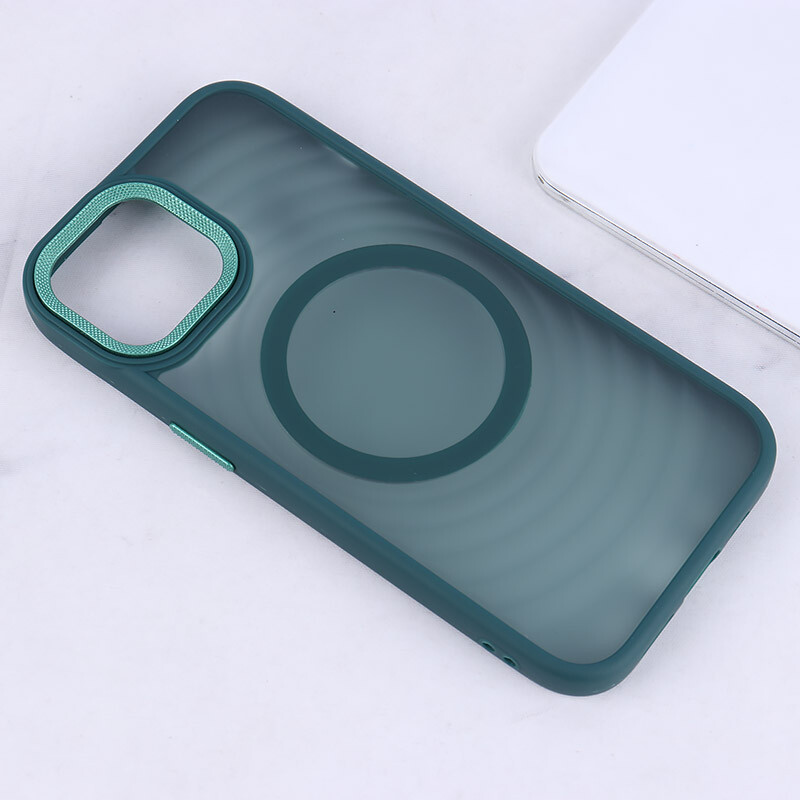قاب مگ سیف آیفون iPhone 15 پشت مات طرح موج