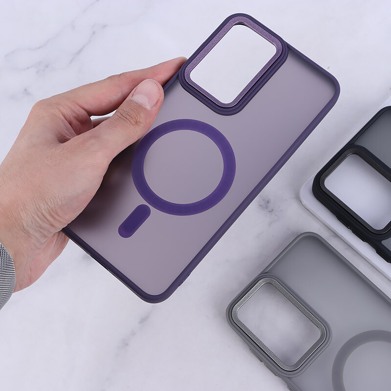 قاب PC مگ سیف سامسونگ Galaxy A56 پشت مات محافظ لنز متال