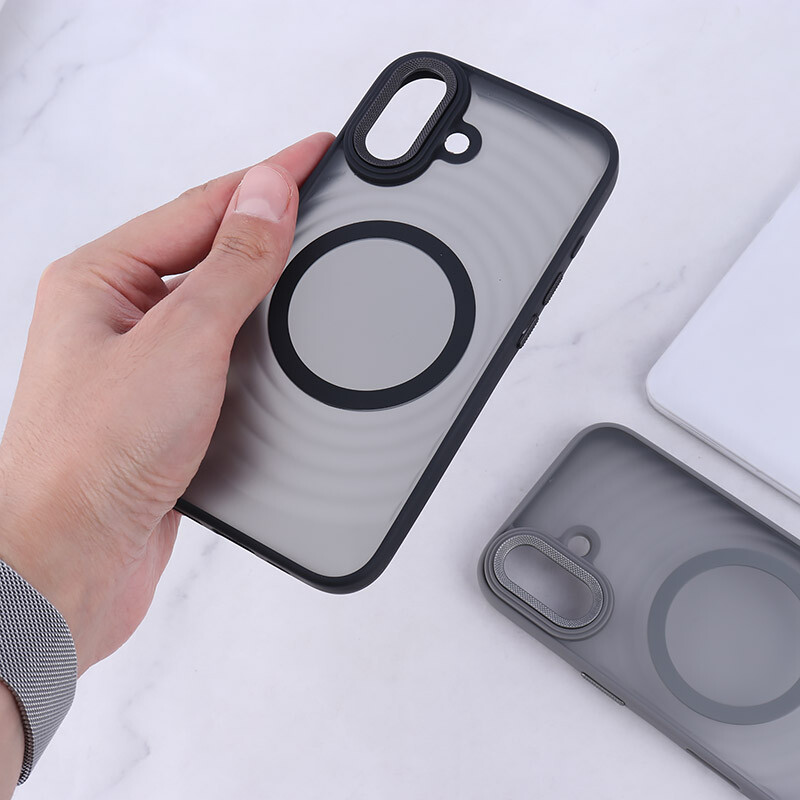 قاب مگ سیف آیفون iPhone 16 پشت مات طرح موج