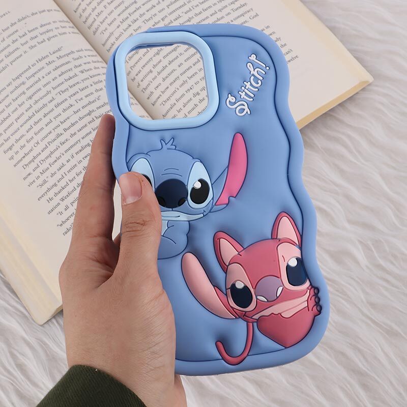قاب سیلیکونی آیفون iPhone 16 Pro max عروسکی برجسته طرح Stitch