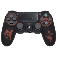 روکش دسته بازی PS4 طرح Genshin Impact مشکی قرمز